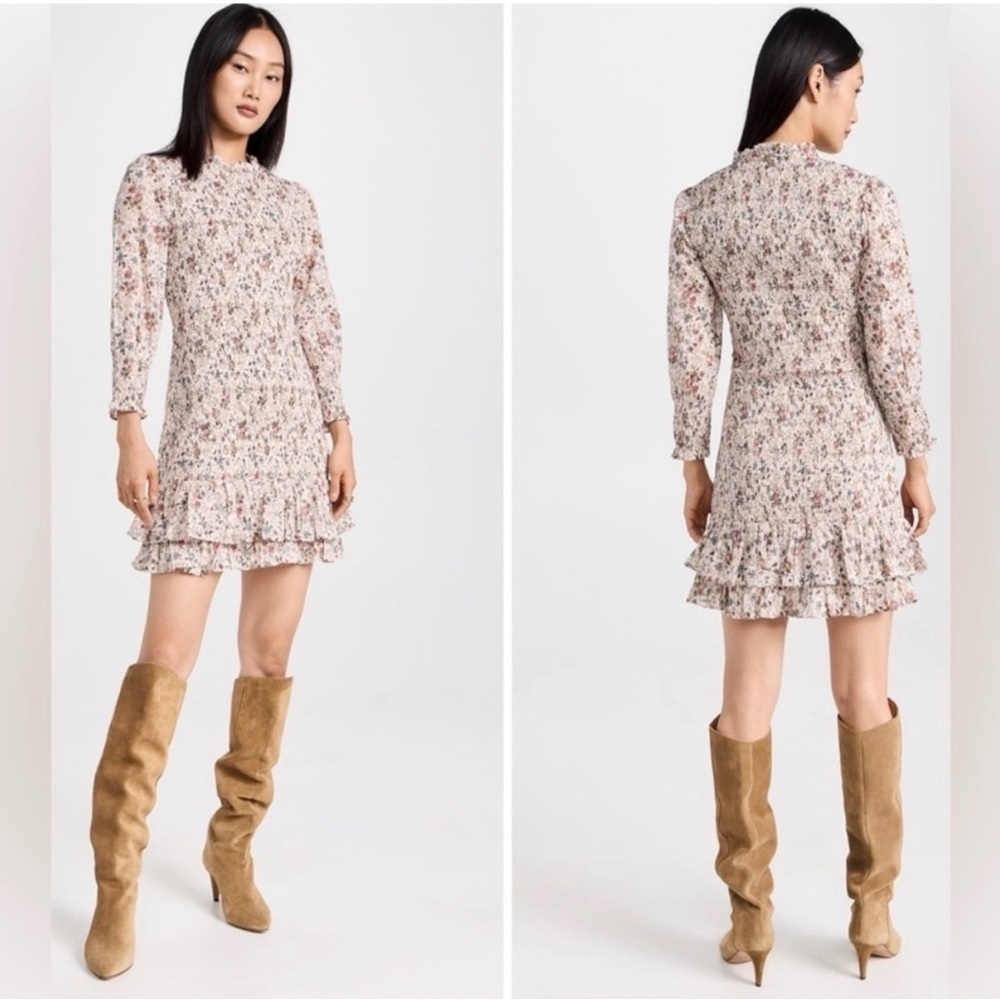 NWT Veronica Beard Farha Floral Print Long Sleeve Dress